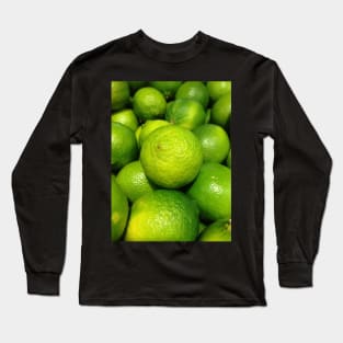 Zesty Limes - Vectorized Photographic Image Long Sleeve T-Shirt